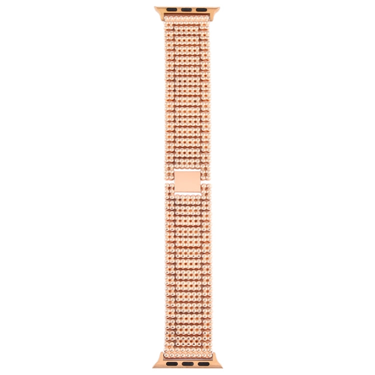 For Apple Watch Series 7 41mm / 6 & SE & 5 & 4 40mm / 3 & 2 & 1 38mm Nine Beads Stainless Steel Wrist Strap Watch Band