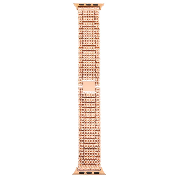 For Apple Watch Series 7 41mm / 6 & SE & 5 & 4 40mm / 3 & 2 & 1 38mm Nine Beads Stainless Steel Wrist Strap Watch Band