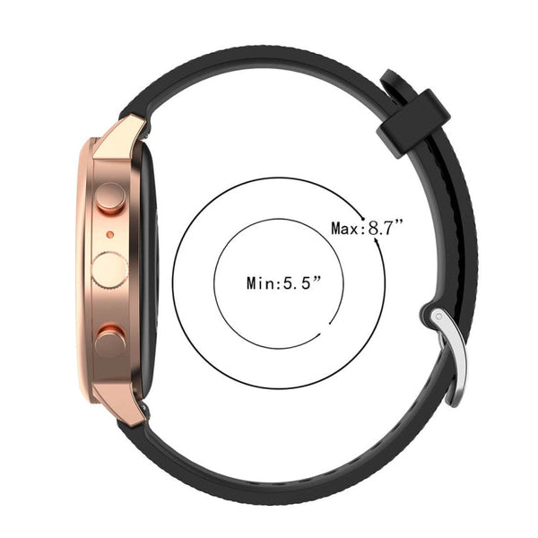 18mm Texture Silicone Wrist Strap Watch Band for Fossil Female Sport / Charter HR / Gen 4 Q Venture HR