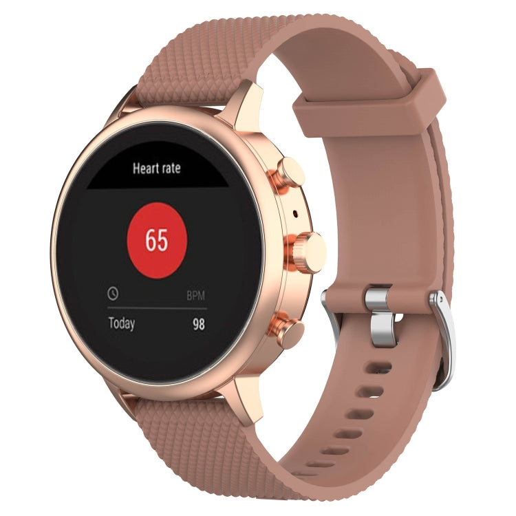 18mm Texture Silicone Wrist Strap Watch Band for Fossil Female Sport / Charter HR / Gen 4 Q Venture HR