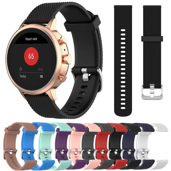 18mm Texture Silicone Wrist Strap Watch Band for Fossil Female Sport / Charter HR / Gen 4 Q Venture HR