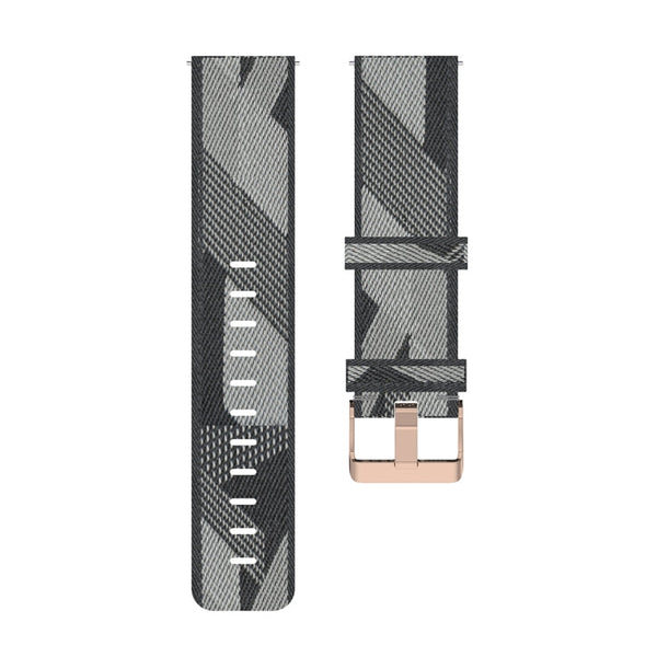 20mm Stripe Weave Nylon Wrist Strap Watch Band for Garmin Venu, Vivomove 3, Vivoactive 3, Forerunner 245 / 645