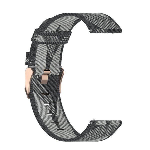 20mm Stripe Weave Nylon Wrist Strap Watch Band for Garmin Venu, Vivomove 3, Vivoactive 3, Forerunner 245 / 645