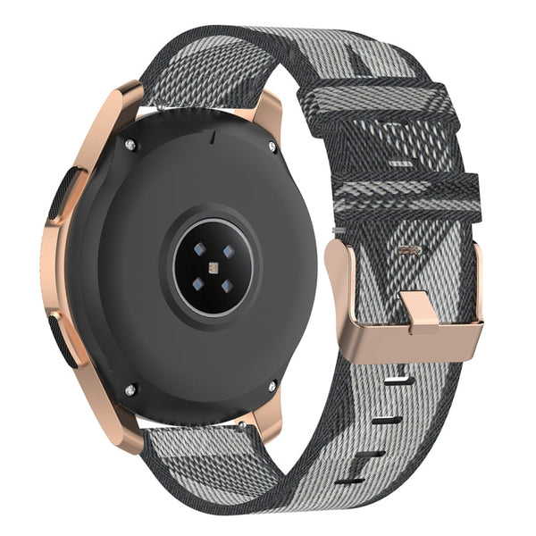 20mm Stripe Weave Nylon Wrist Strap Watch Band for Galaxy Watch 42mm, Galaxy Active / Active 2, Gear Sport, S2 Classic