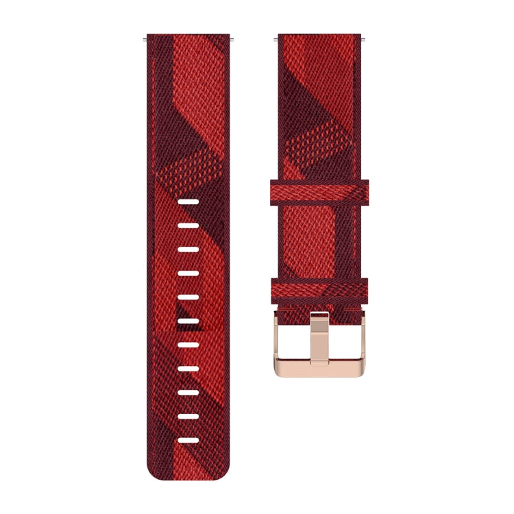 22mm Stripe Weave Nylon Wrist Strap Watch Band for Fossil Hybrid Smartwatch HR, Male Gen 4 Explorist HR & Sport