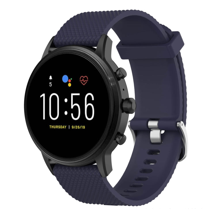 22mm Texture Silicone Wrist Strap Watch Band for Fossil Gen 5 Carlyle, Gen 5 Julianna, Gen 5 Garrett, Gen 5 Carlyle HR