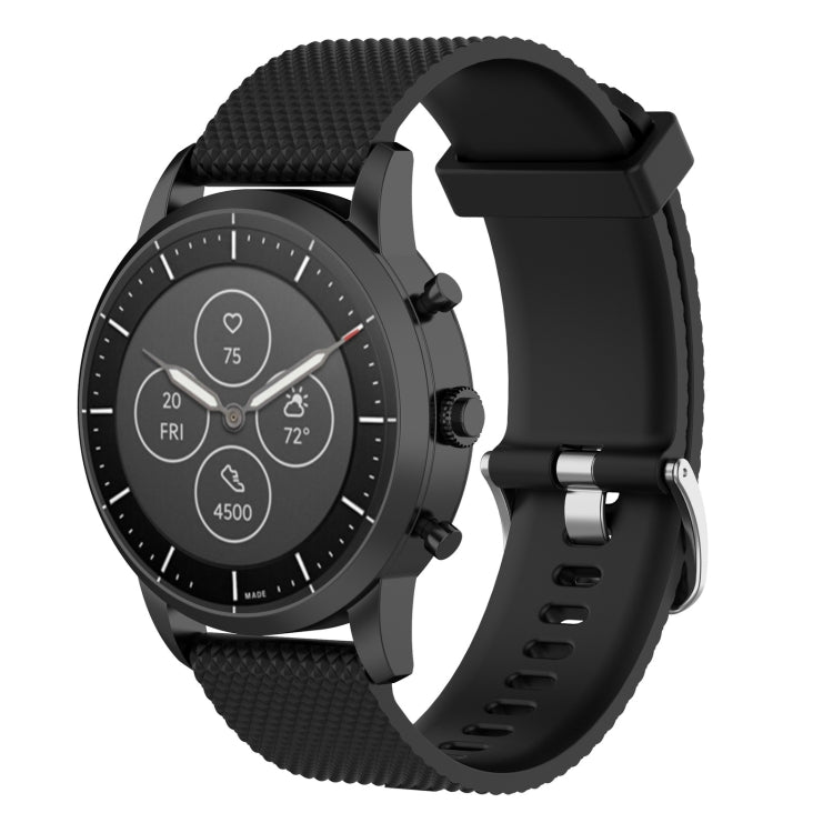 22mm Texture Silicone Wrist Strap Watch Band for Fossil Hybrid Smartwatch HR, Male Gen 4 Explorist HR, Male Sport