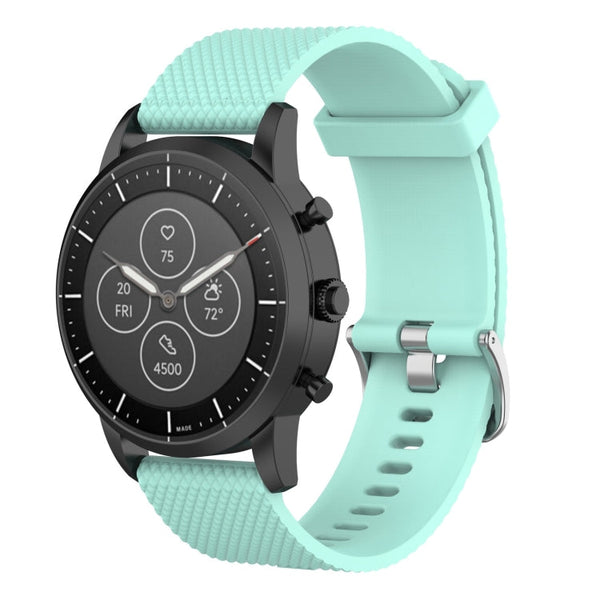 22mm Texture Silicone Wrist Strap Watch Band for Fossil Hybrid Smartwatch HR, Male Gen 4 Explorist HR, Male Sport