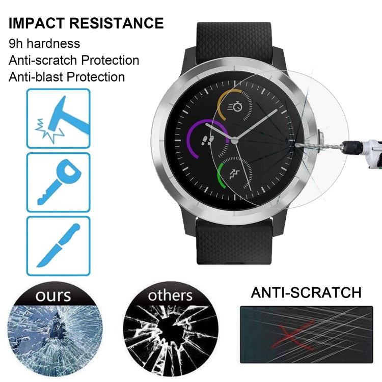 ENKAY Hat-Prince for Garmin vivoactive 3 Smart Watch 0.2mm 9H Surface Hardness 2.15D Explosion-proof Tempered Glass Screen Film