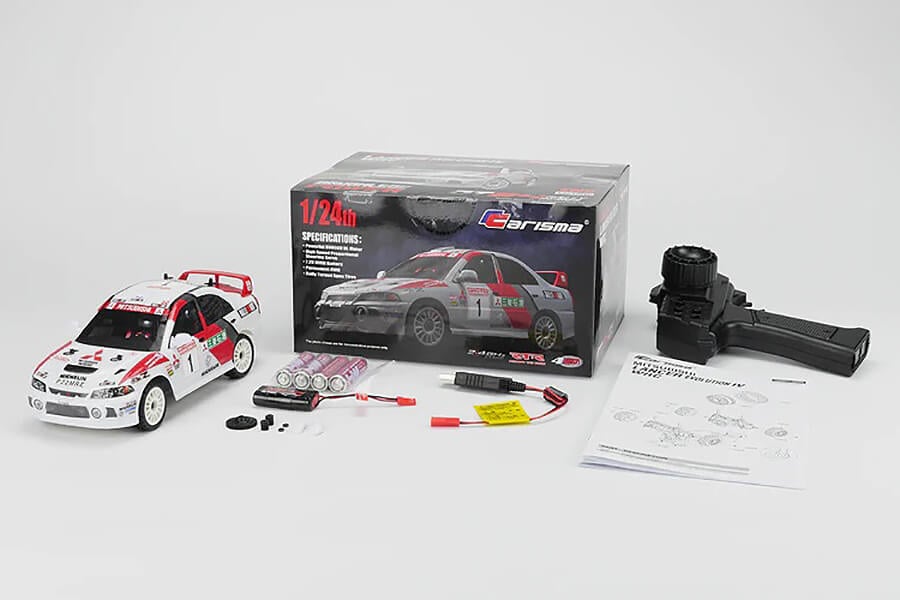 Carisma GT24 Mitsubishi Lancer Evolution IV 1/24 4WD Micro Rally Car RTR
