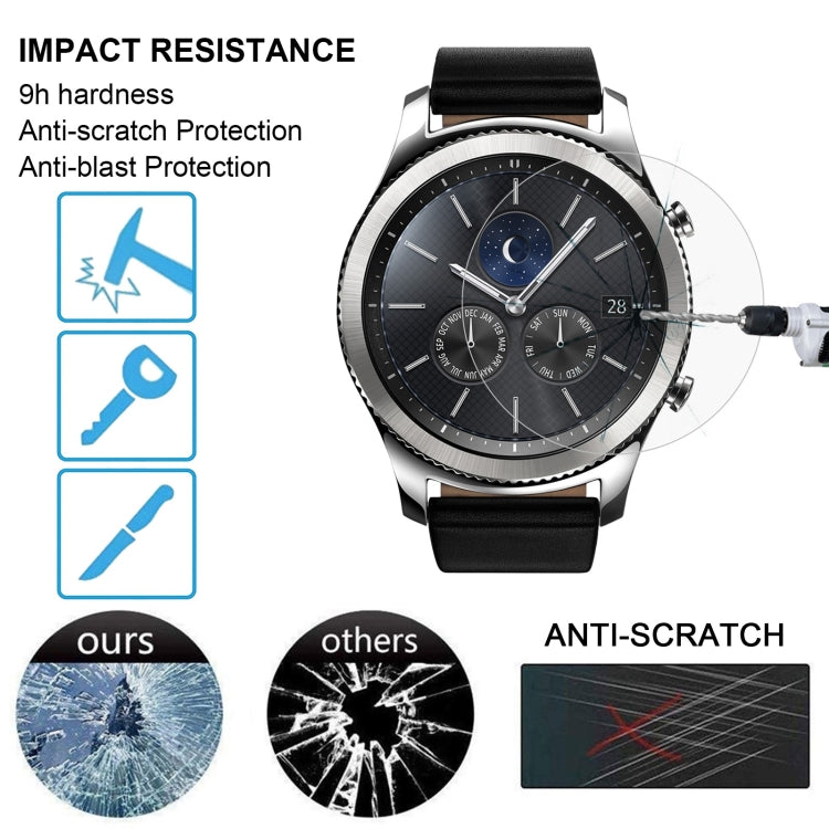 2 PCS ENKAY Hat-Prince for Samsung Gear S3  Smart Watch 0.2mm 9H Surface Hardness 2.15D Explosion-proof Tempered Glass Screen Film