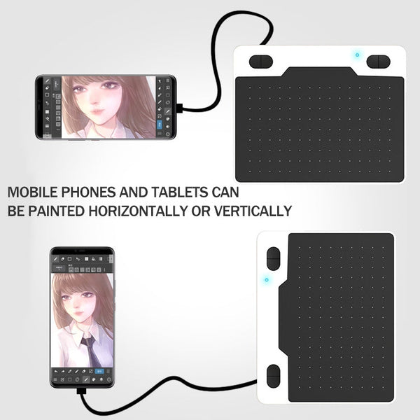 10Moons T503 Drawing Tablet Can Be Connected to mobile Phone Tablet with 8192 Passive Pen