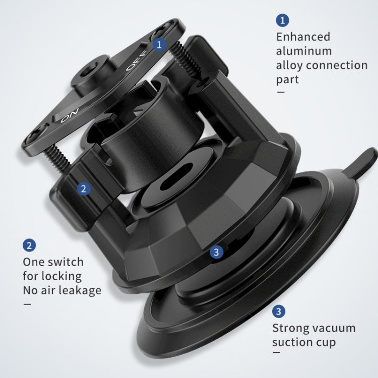 UBA-P1L Car Flexible Tablet Suction Cup Clamp Holder with Extension Rod without Remote Control