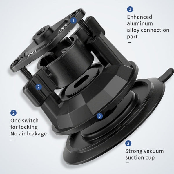 UBA-P1L Car Flexible Tablet Suction Cup Clamp Holder with Extension Rod without Remote Control