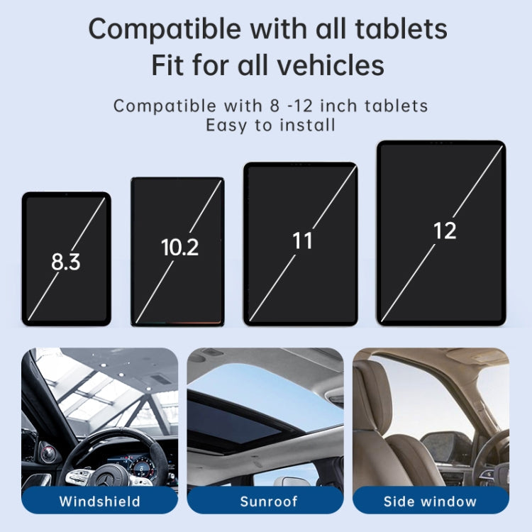 UBA-P1L Car Flexible Tablet Suction Cup Clamp Holder with Extension Rod without Remote Control