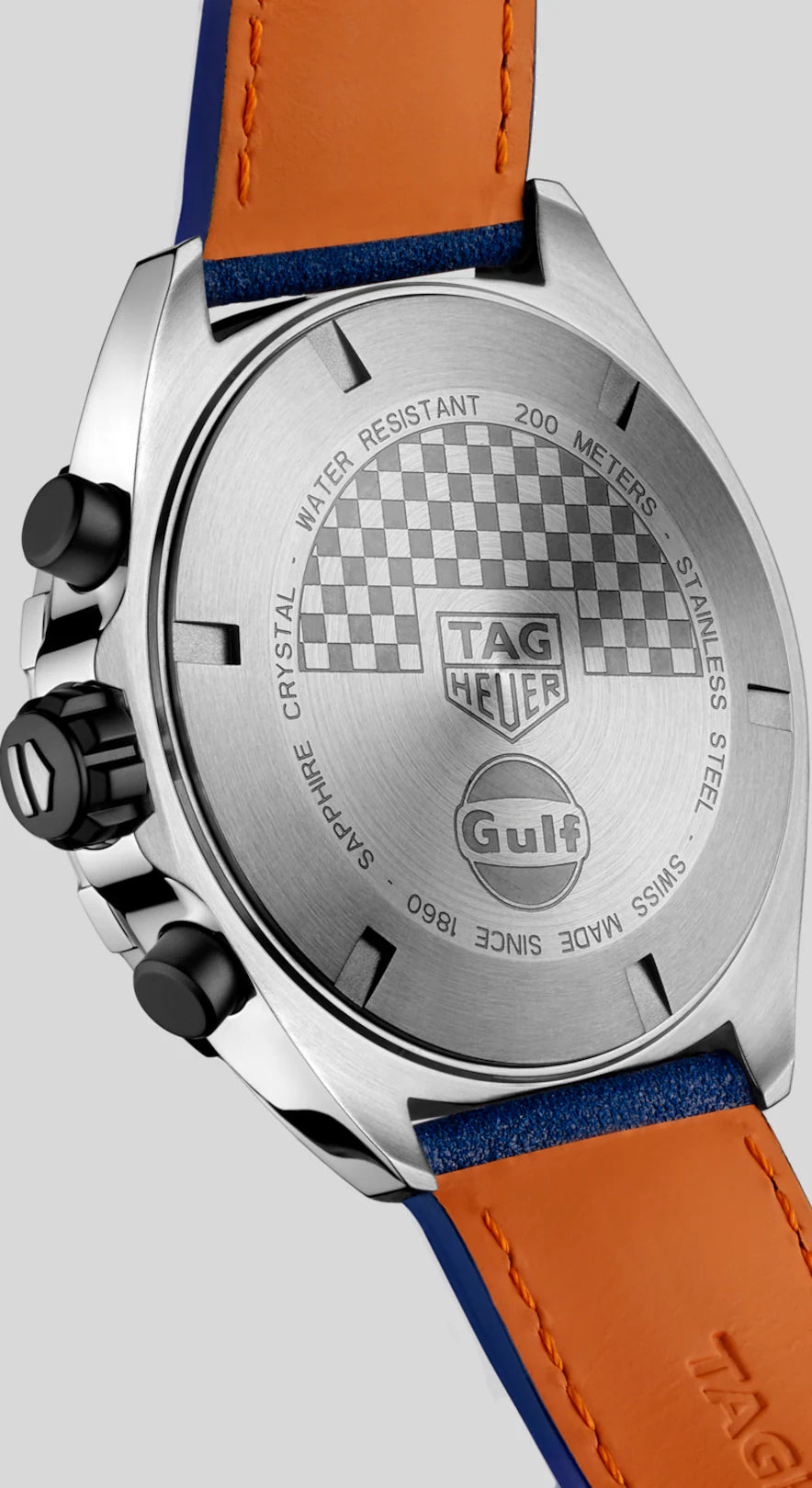 Brand New SPECIAL EDITION TAG Heuer Formula 1 Chronograph Gulf Men's Watch Quartz 43 mm Steel CAZ101N.FC8243 RRP £2,100.00 43mm Orange Blue Stripe