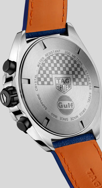 Brand New SPECIAL EDITION TAG Heuer Formula 1 Chronograph Gulf Men's Watch Quartz 43 mm Steel CAZ101N.FC8243 RRP £2,100.00 43mm Orange Blue Stripe