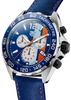 Brand New SPECIAL EDITION TAG Heuer Formula 1 Chronograph Gulf Men's Watch Quartz 43 mm Steel CAZ101N.FC8243 RRP £2,100.00 43mm Orange Blue Stripe