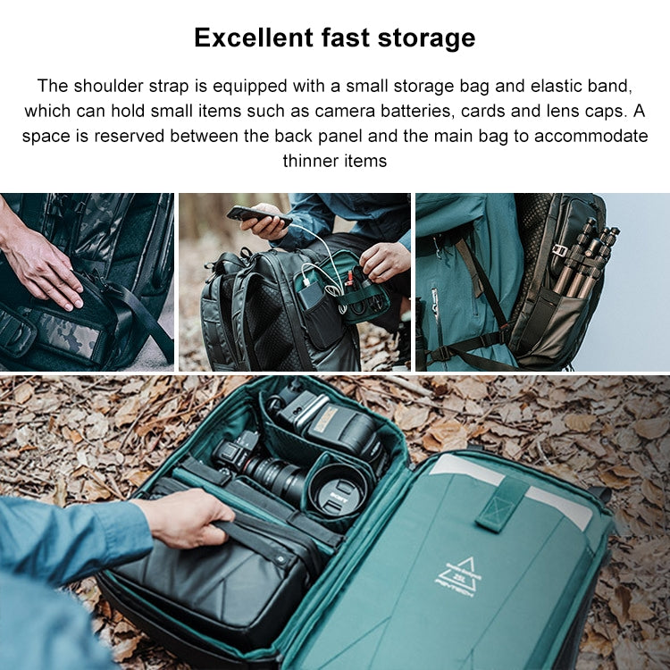 PGYTECH P-CB-020 2 in 1 Waterproof  Shockproof Outdoor Dual Shoulders Backpack + Single Shoulder Bag