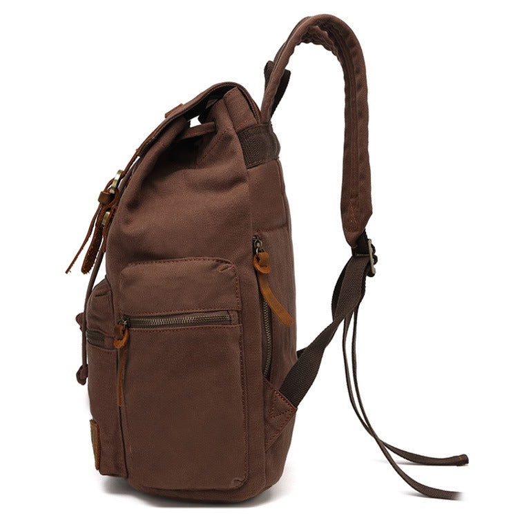 AUGUR 1039 Men Retro Canvas Backpack Shoulders Laptop Bag