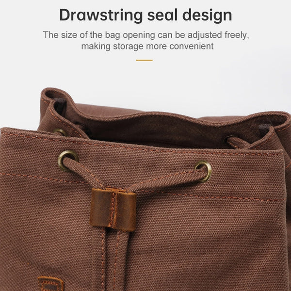 AUGUR 1039 Men Retro Canvas Backpack Shoulders Laptop Bag