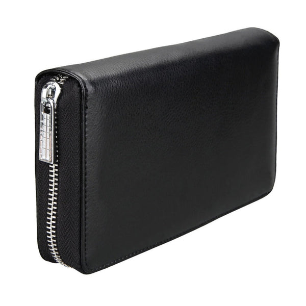 Antimagnetic RFID Large Capacity Long Style Genuine Leather Passport Package / Multifunctional and Many Card Slots Card Package