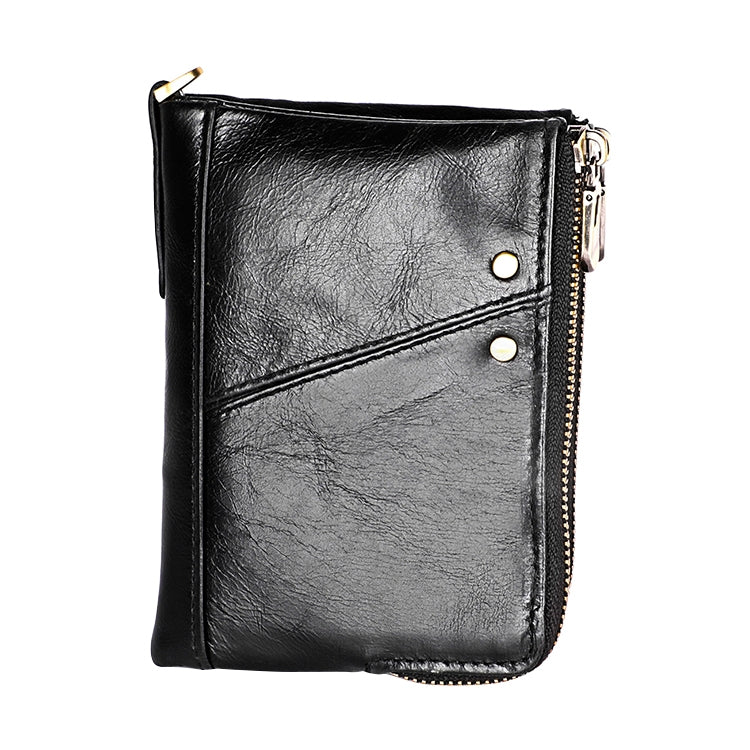 3533 Antimagnetic RFID Top-grain Leather Crazy Horse Texture Men Business Leisure Wallet