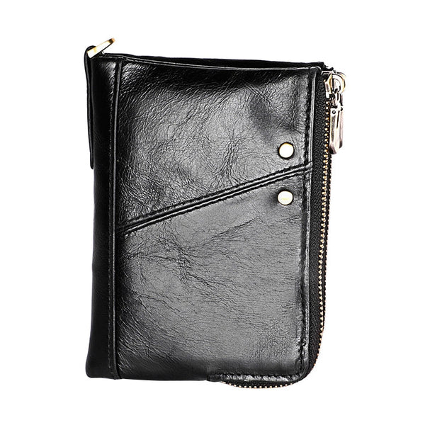 3533 Antimagnetic RFID Top-grain Leather Crazy Horse Texture Men Business Leisure Wallet