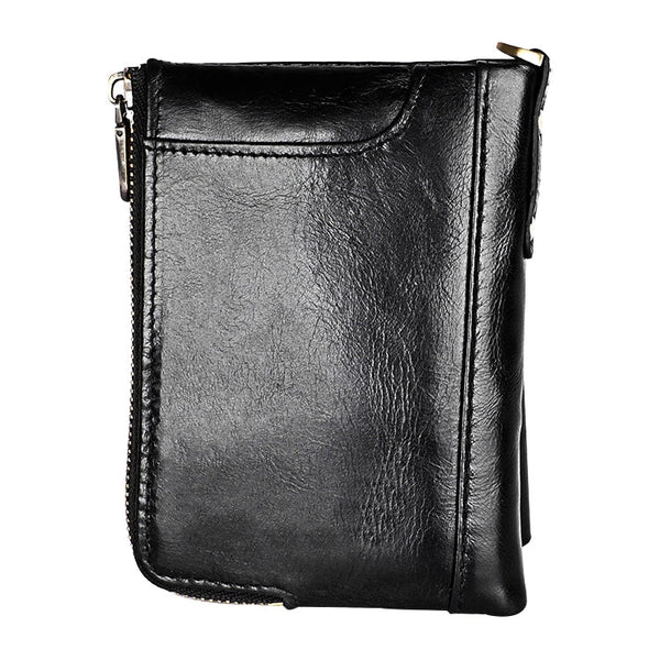 3533 Antimagnetic RFID Top-grain Leather Crazy Horse Texture Men Business Leisure Wallet