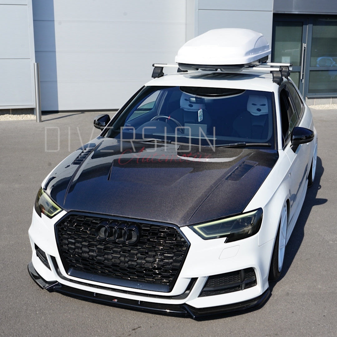 Audi A3/S3/RS3 8V Hatchback LY Style Genuine Carbon Fibre Bonnet (2012-2020) - DAS