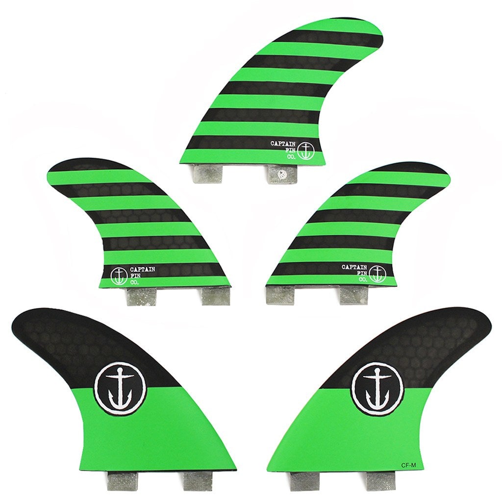 Captain Fin Co - CF Series 5 Fin - Medium - Black/Green (FCS)