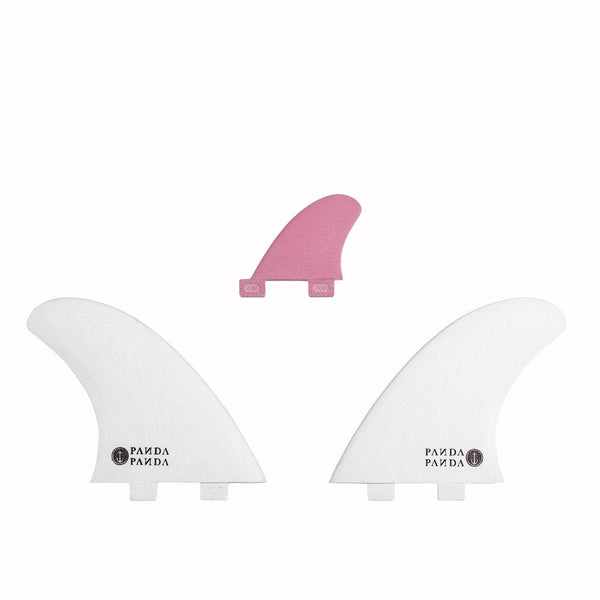 Captain Fin Co - Panda Twin + Trailer - Large - White/Pink (FCS)