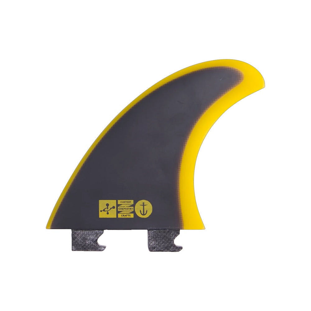Captain Fin Co - Chemistry Tri - MD/LG - Black/Yellow (Snap-In / FCS II)