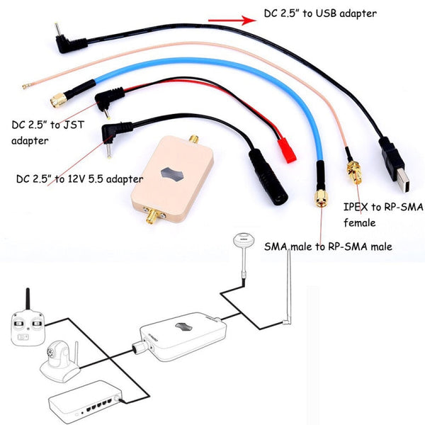 SH-RC58G2W 5.8GHz 2W Wireless WiFi Signal Booster Amplifier for UAV RC