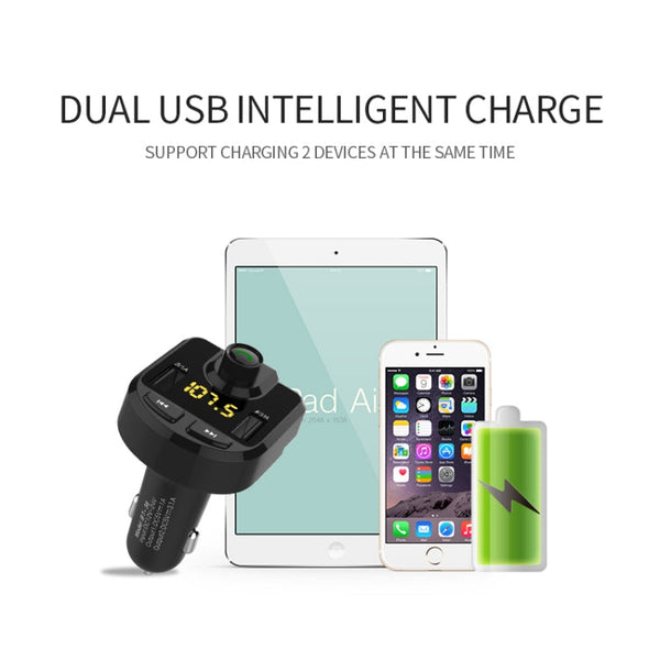 Dual USB Charger, Support Bluetooth / Micro SD Card / TF Card / USB Disk, BT36