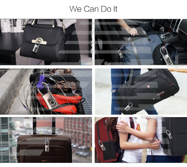 Anytek USB Charging Waterproof Anti-theft Non-password Electrically Intelligent Fingerprint Padlock Size:3.2cm × 3.5cm × 9cm