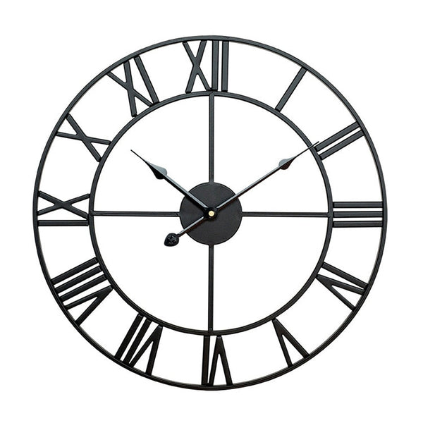 40cm Retro Living Room Iron Round Roman Numeral Mute Decorative Wall Clock