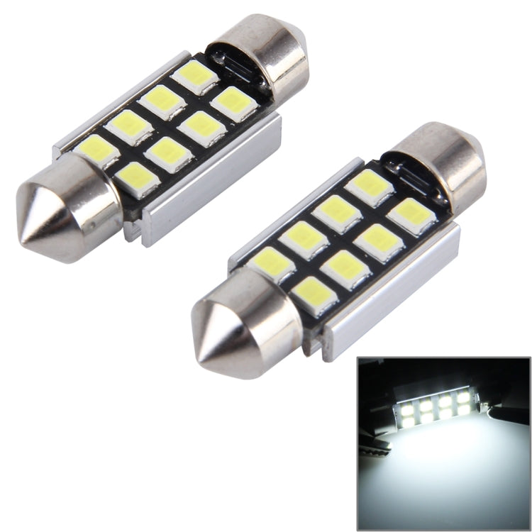 2 PCS 41mm Festoon 3W 300LM White Light 8 LED 3528 SMD Canbus Error-Free Car Reading Lamps,  DC 12