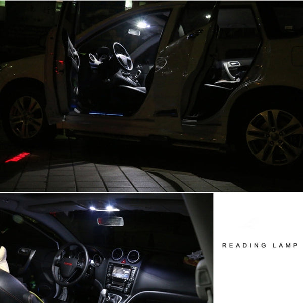 2 PCS 41mm Festoon 3W 300LM White Light 8 LED 3528 SMD Canbus Error-Free Car Reading Lamps,  DC 12