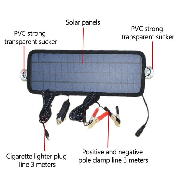 4.5W Portable Car Automobile Boat Battery Solar Cells Rechargeable Power Battery Charger