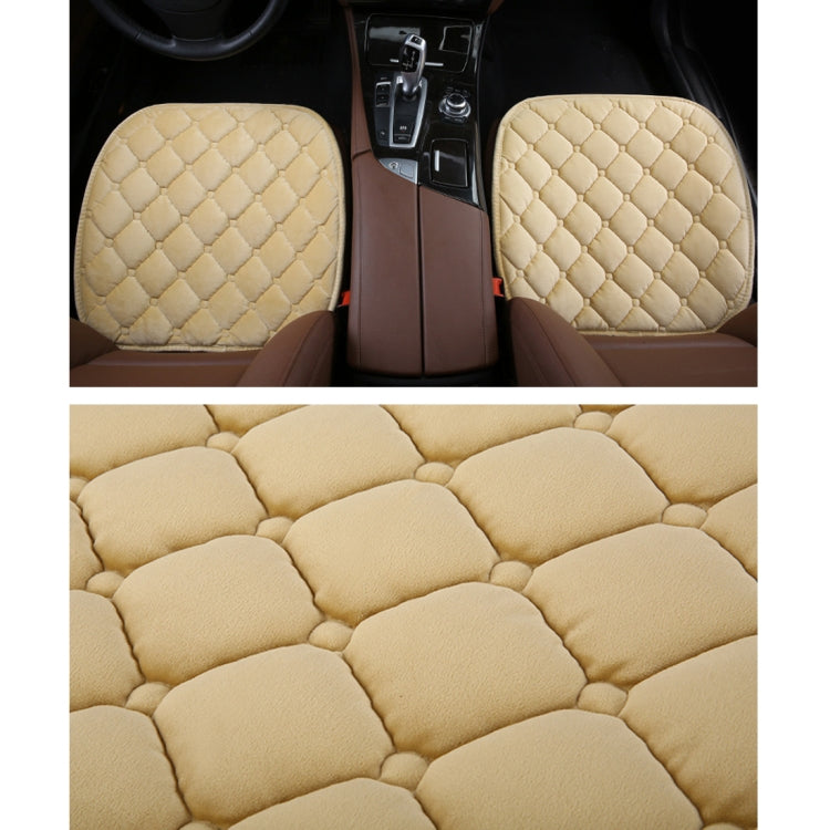 3 PCS / Set Luxurious Warm Car Seat Cover Cushion Universal Front Back Seat Covers Car Non-slip Chair Pad Warm Car Mats No Back Plush Cushion