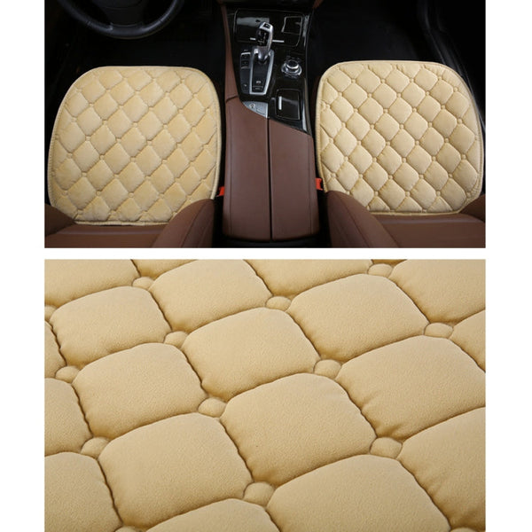 3 PCS / Set Luxurious Warm Car Seat Cover Cushion Universal Front Back Seat Covers Car Non-slip Chair Pad Warm Car Mats No Back Plush Cushion