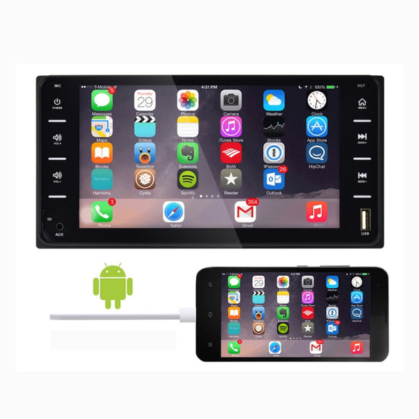 848V 16 7 inch Multi-touch Screen Car GPS Navigator, Support TF Card / USB / AUX / MP5 Player / Android & iPhone Mirror Links