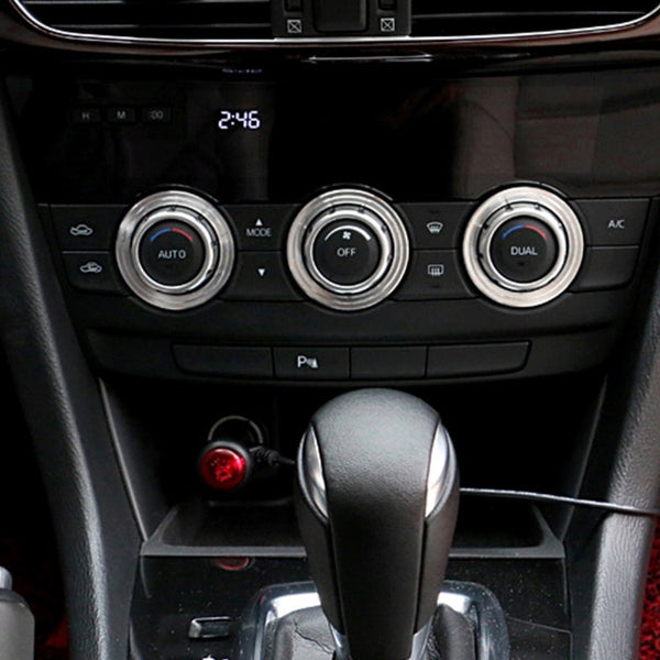 3 PCS Car Aluminum Air Conditioner Knob Case For ATENZA