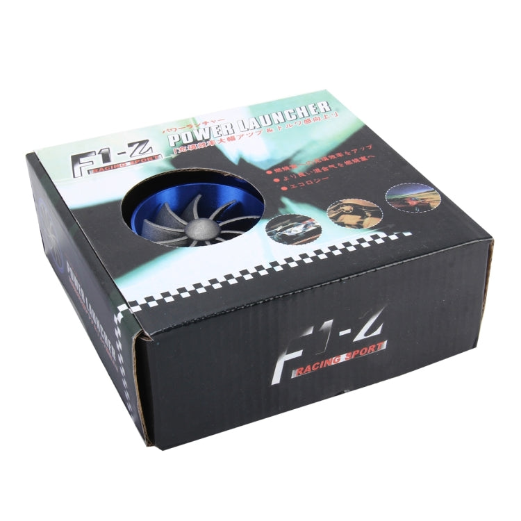 Car Stainless Universal Supercharger F1-Z Single Side Turbine Air Intake Fuel Saver Turbo Turboing Charger Fan Set kit, Single Side