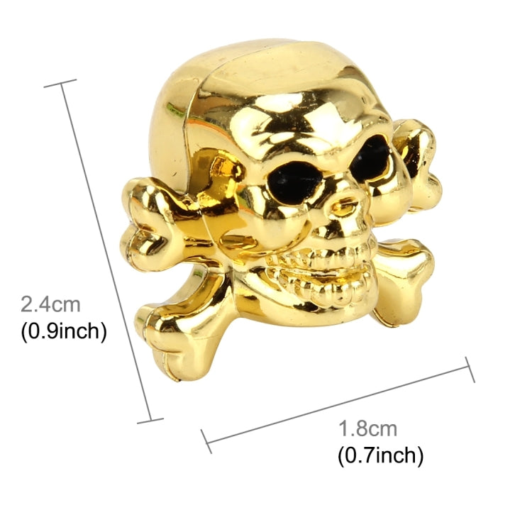 4 PCS Universal Skull Shape Gas Cap Mouthpiece Cover Gas Cap Tire Cap Car Motor Bicycle Tire Valve Caps