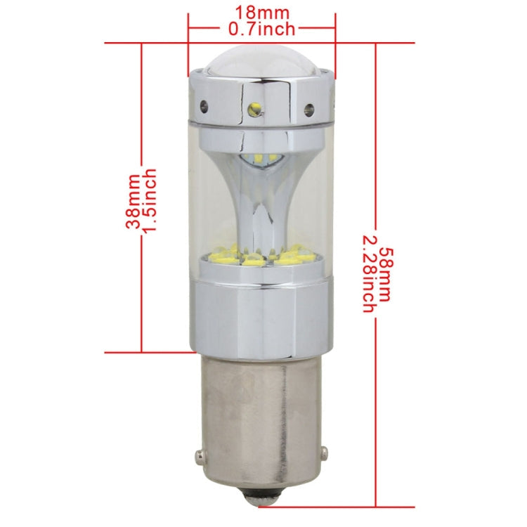 2 PCS 1156 60W 1200 LM 6000K Car Auto Brake Lights Turn Light Backup Light with 12 CREE XB-D Lamps, DC 12V
