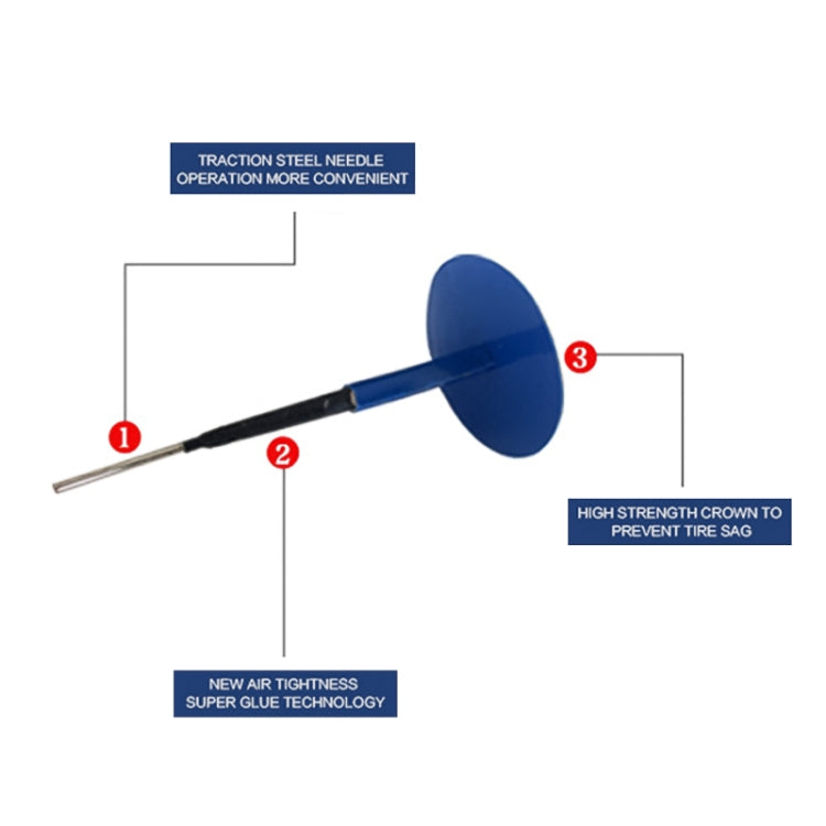 24 PCS 6mm Mushroom Nail-tyre Film Tyre Cold Patch Film Rubber Tire Repair Kit, 6mm