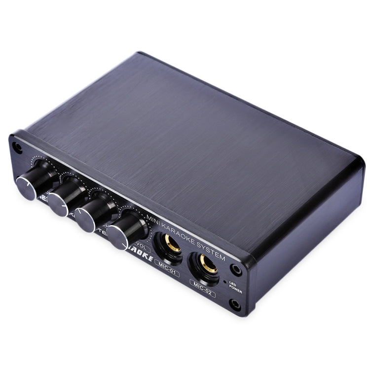A933 Mini Karaoke Machine System Sound Mixer Amplifier for PC / TV / Mobile Phones, Support RCA in / 2 Channel Mic in, A933