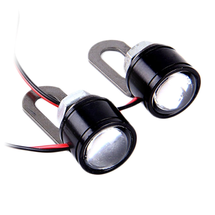 2 PCS 12V 3W  Eagle Eyes LED Strobe Light For Motorcycle ，Wire Length: 90cm